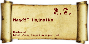 Magó Hajnalka névjegykártya