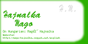 hajnalka mago business card